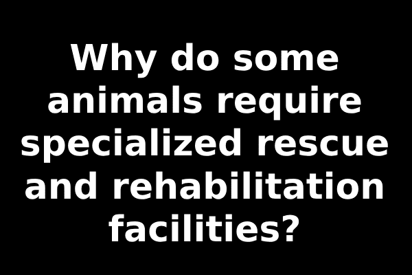 Why do some animals require specialized rescue and rehabilitation facilities?
